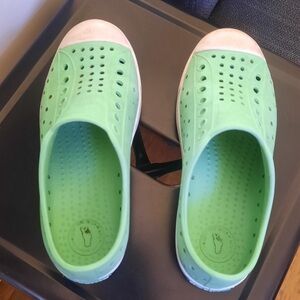Native Shoes Green Water Shoes Slip-On Perforated Design
